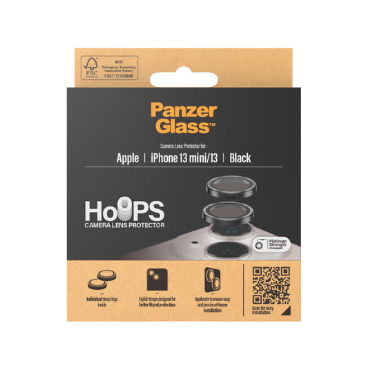 PanzerGlass Apple iPhone 13/13 Mini Hoops Kameraschutz, Schwarz