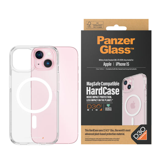 PanzerGlass Apple iPhone 15 MagSafe HardCase D30, Transparent