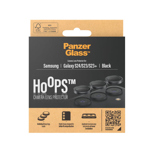 PanzerGlass Samsung Galaxy S23/S23 Plus/S24 Hoops Kameraschutz, Schwarz