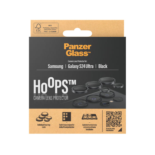 PanzerGlass Samsung Galaxy S24 Ultra Hoops Kameraschutz, Schwarz