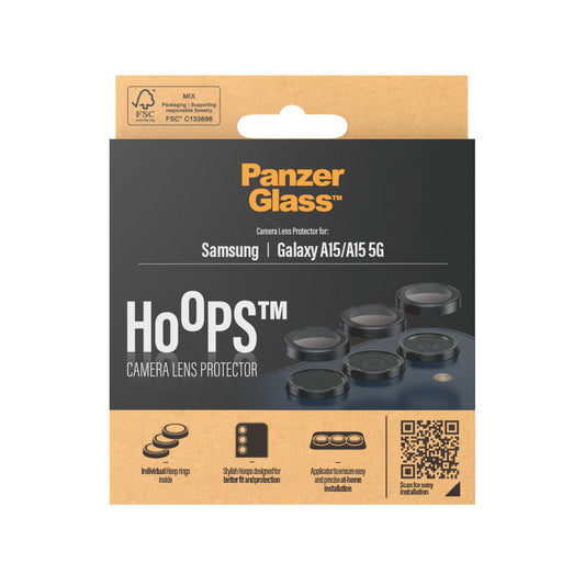 PanzerGlass Samsung Galaxy A15/A15 5G Hoops Kameraschutz, Schwarz