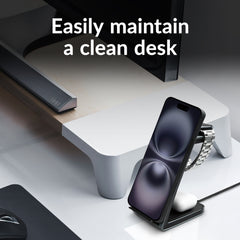 Mobilize 3In1 Aluminium Wireless Charger Station 15W