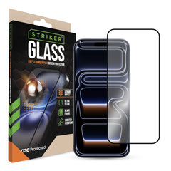 Striker D3O Xtreme Impact Glass Screen Protector - Black Frame - Apple Iphone 16 Pro Max/17 Pro Max/18 Pro Max
