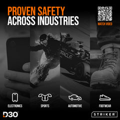 Striker D3O Xtreme Impact Glass Screen Protector - Black Frame - Apple Iphone 16 Pro Max/17 Pro Max/18 Pro Max