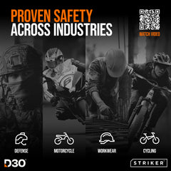 Striker D3O Xtreme Impact Glass Screen Protector - Black Frame - Apple Iphone 16 Pro Max/17 Pro Max/18 Pro Max