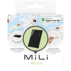 MiLi MiCard iOS FindMy Bluetooth Tracker Anti-Diebstahl-Geldbörse – Schwarz 