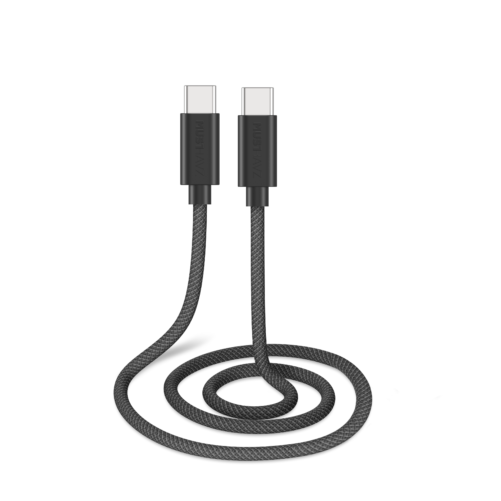 Musthavz Geflochtener USB-C auf USB-C 0,5 Meter – Schwarz