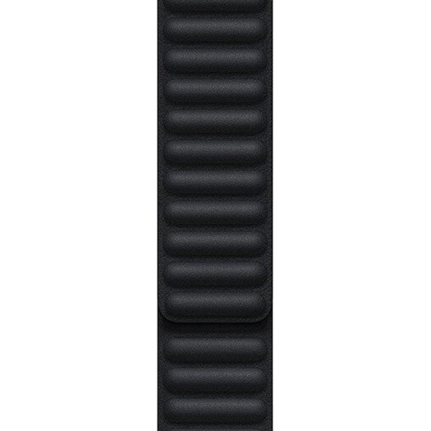 Apple Leather Link voor de Apple Watch Series 1 - 9 / SE / Ultra (2) - 42/44/45/49 mm - Maat M/L - Midnight - 123TelecomShop