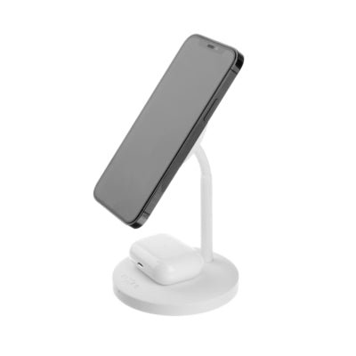 Fixed 2 - in1 Wireless Pad/Stand voor Apple - apparaten Wit - 123TelecomShop