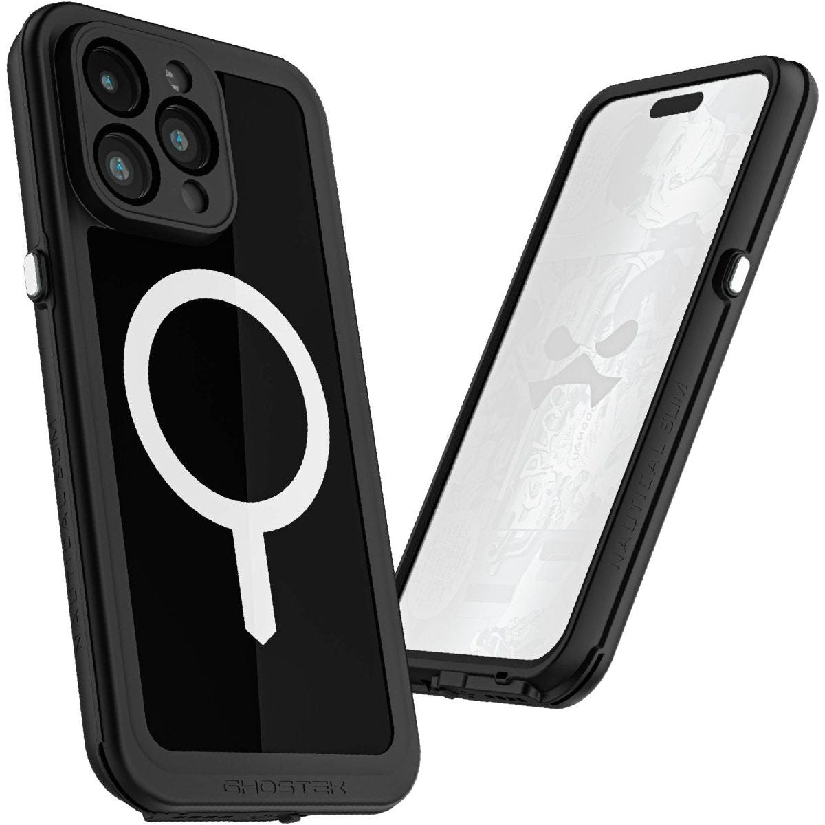 Ghostek Nautical Slim Waterproof Magsafe Case Apple Iphone 15 Pro Max Black - 123TelecomShop