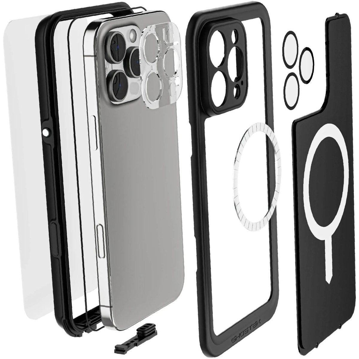 Ghostek Nautical Slim Waterproof Magsafe Case Apple Iphone 16 Pro Max Black - 123TelecomShop