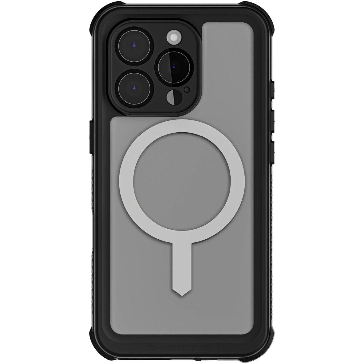 Ghostek Nautical Waterproof Magsafe Case + Belt Swivel Holster Apple Iphone 16 Pro Clear - 123TelecomShop
