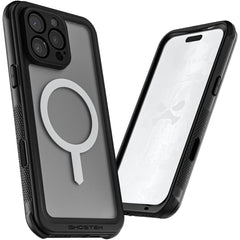 Ghostek Nautical Waterproof Magsafe Case + Belt Swivel Holster Apple Iphone 16 Pro Max Clear - 123TelecomShop
