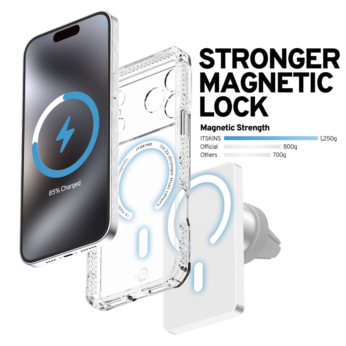 Itskins Level 2 Hybridmagclear_R For Apple Iphone 17 Pro Max Transparent - 123TelecomShop