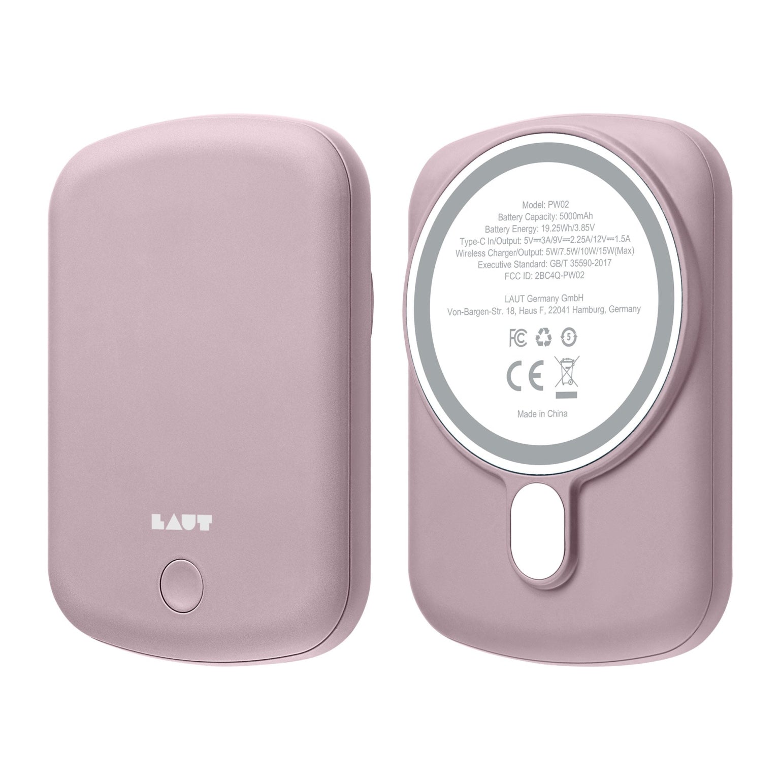 Laut MagSafe Powerbank Handy 5.000mAh - Roze - 123TelecomShop