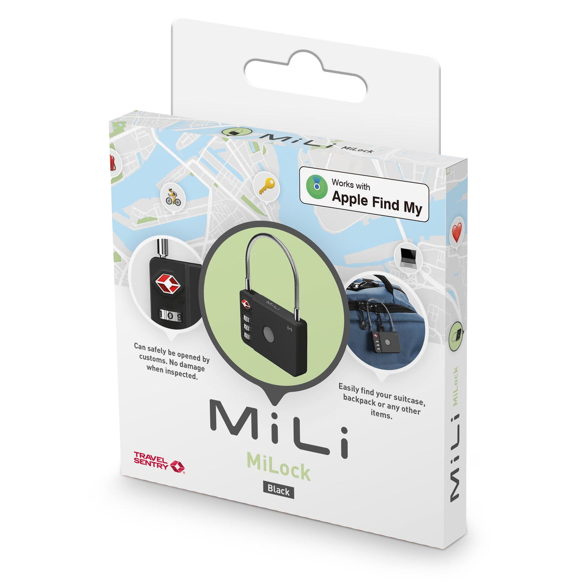 MiLi MiLock Smart Koffer Slot - Zwart - 123TelecomShop