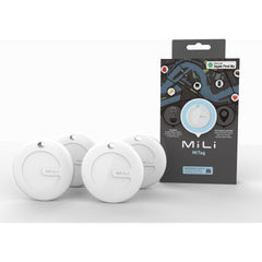 MiLi MiTag iOS FindMy Bluetooth Tracker met Sleutelhanger 4 Stuks - Zwart - 123TelecomShop