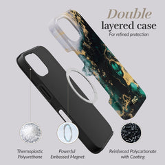 Mio By Mobilize Mio Green Marble Magsafe Compatible For Iphone 16 Pro - 123TelecomShop