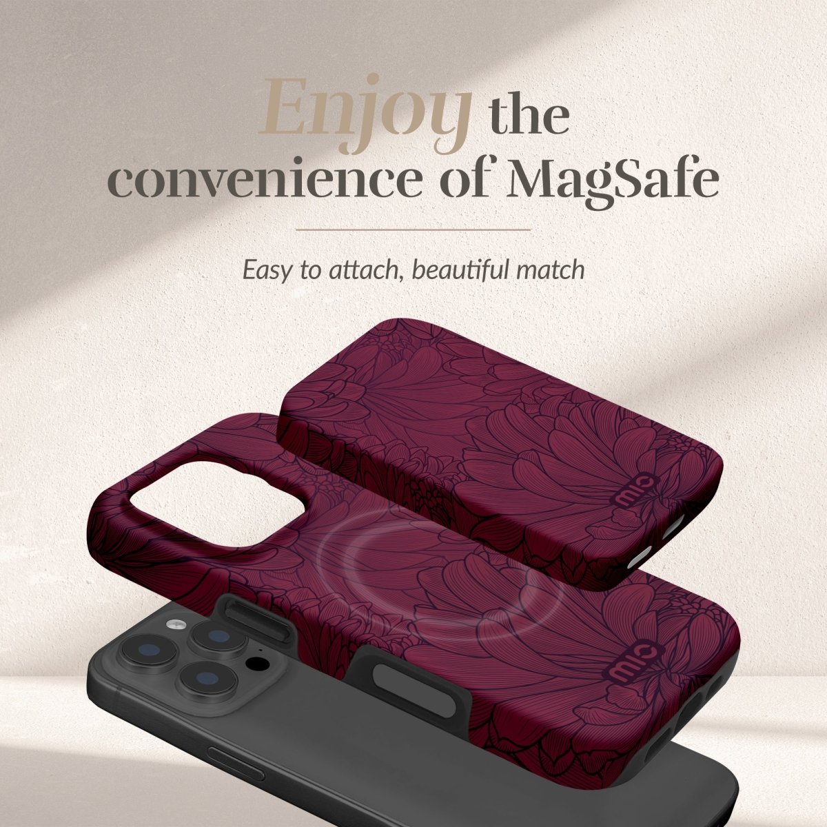 Mio By Mobilize Mio Powerbank 5000Mah With Double Sided Magsafe Compatibility Berry Blooms - Matt - 123TelecomShop