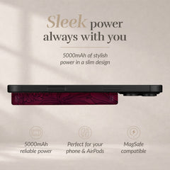 Mio By Mobilize Mio Powerbank 5000Mah With Double Sided Magsafe Compatibility Berry Blooms - Matt - 123TelecomShop