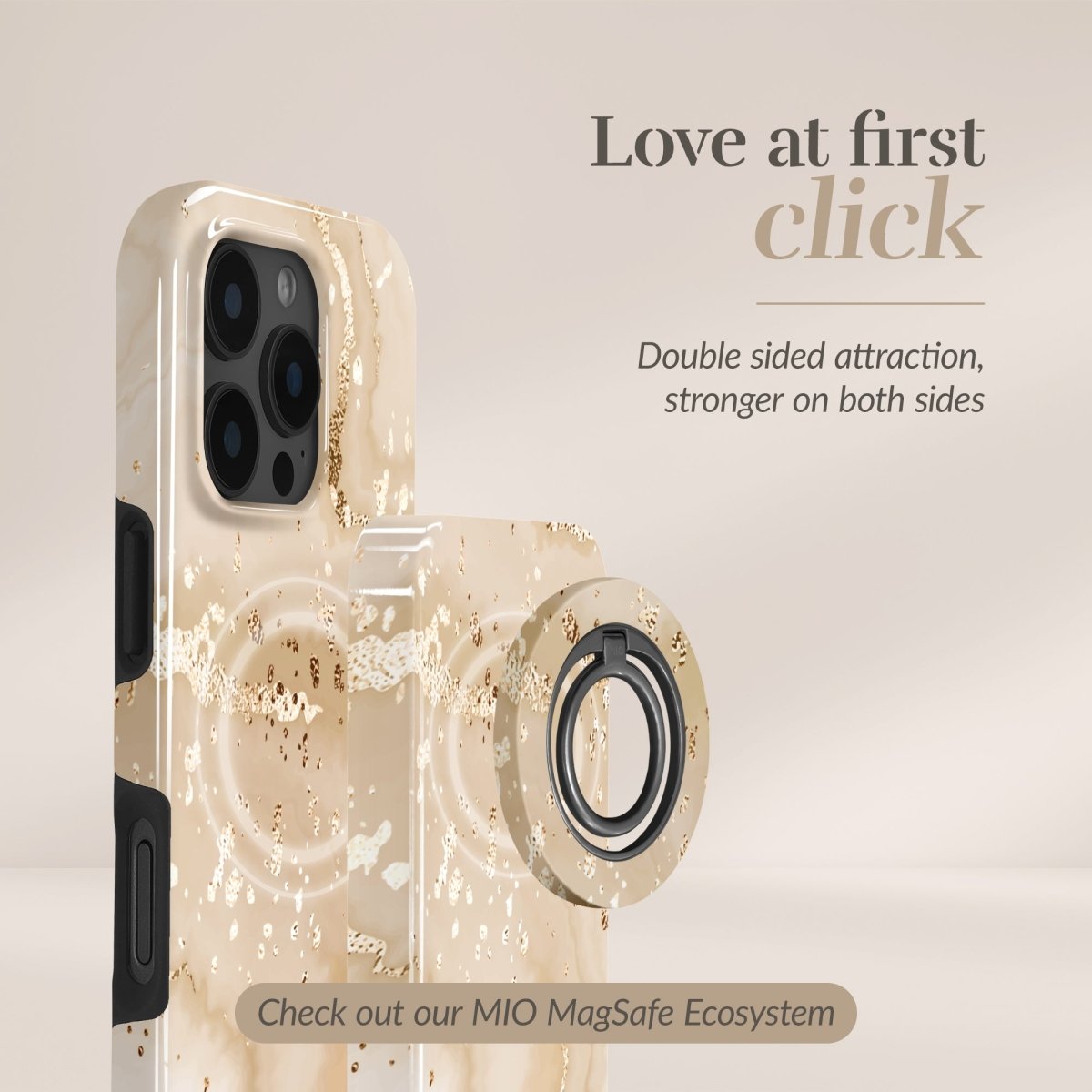 Mio By Mobilize Mio Powerbank 5000Mah With Double Sided Magsafe Compatibility Gold Marble - Glossy - 123TelecomShop