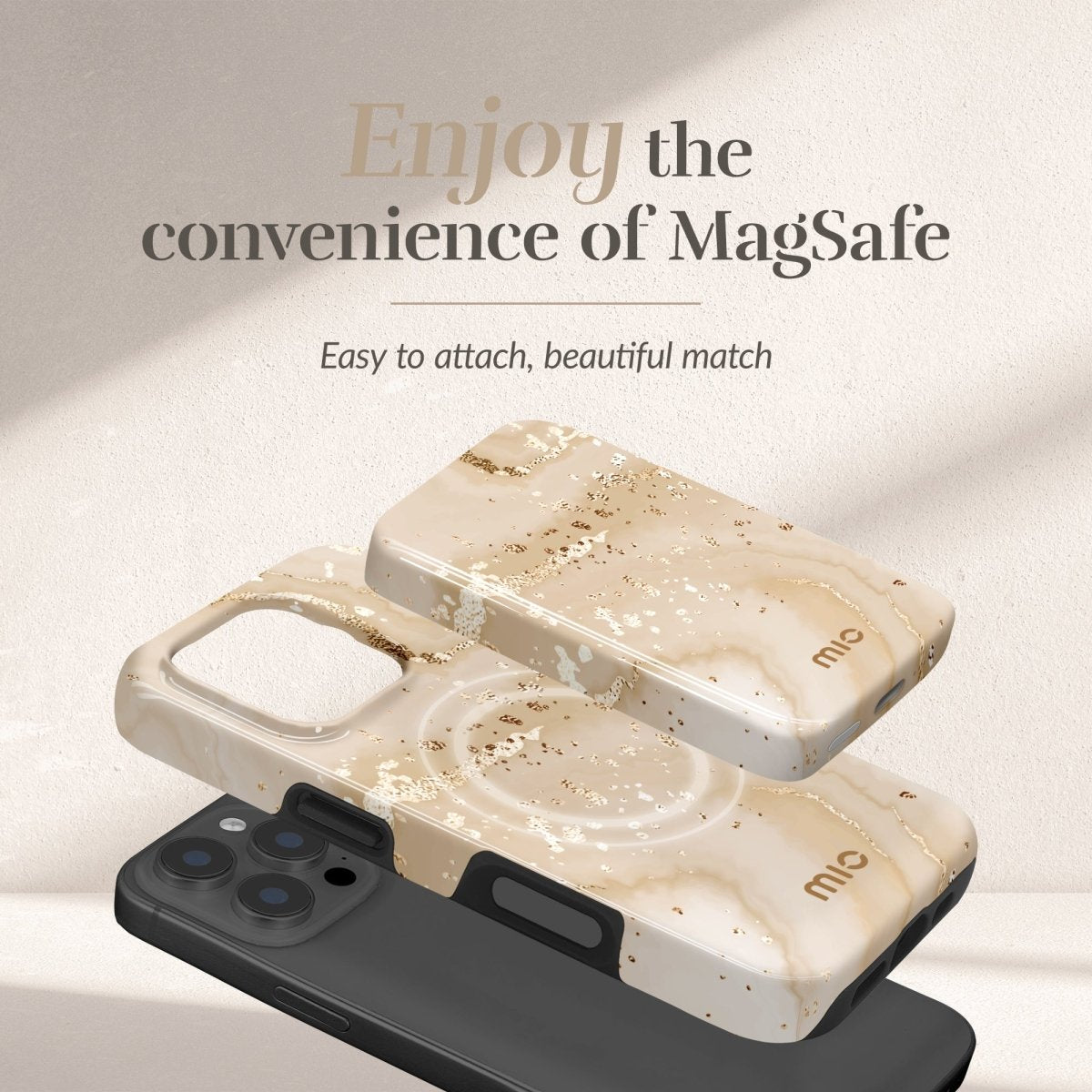 Mio By Mobilize Mio Powerbank 5000Mah With Double Sided Magsafe Compatibility Gold Marble - Glossy - 123TelecomShop