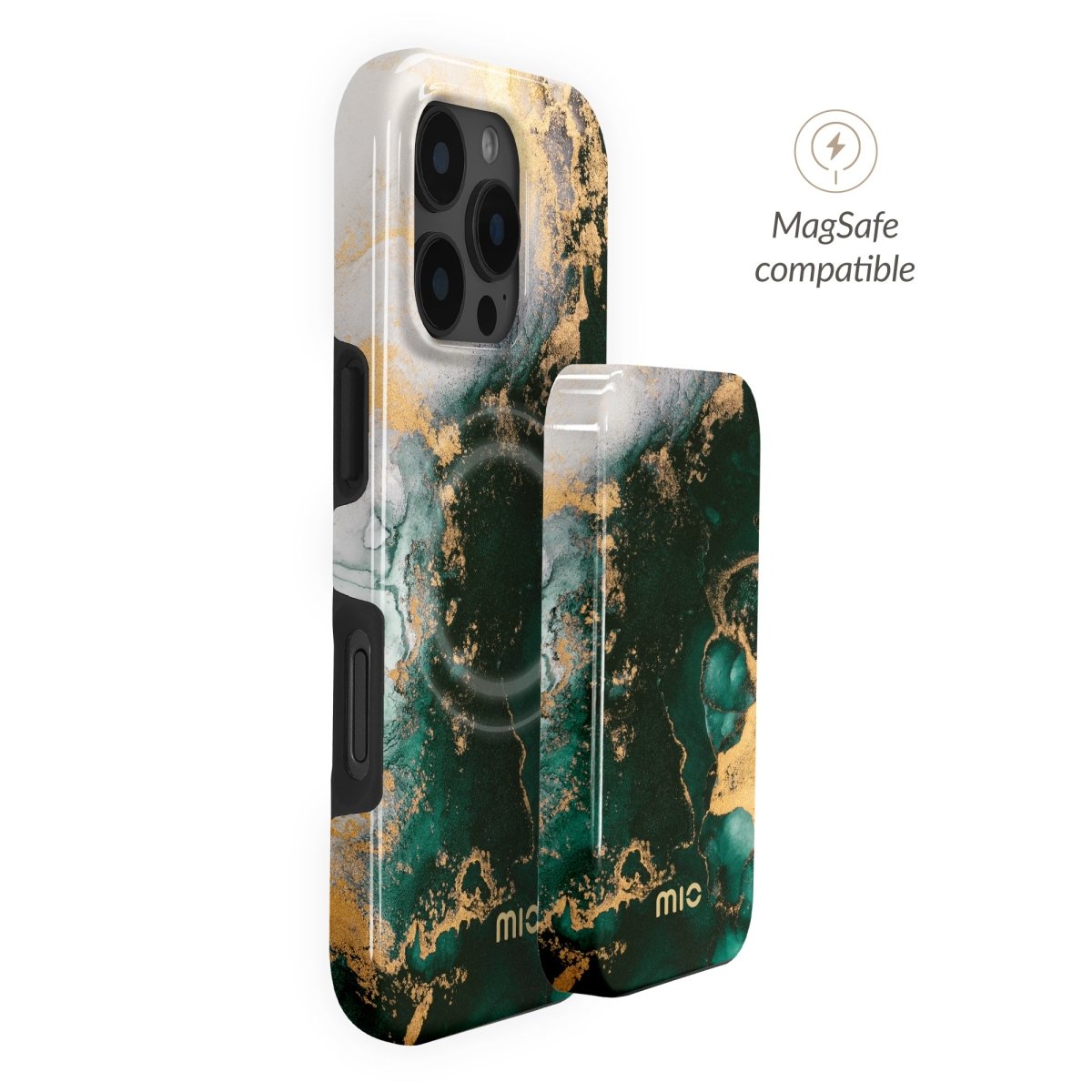 Mio By Mobilize Mio Powerbank 5000Mah With Double Sided Magsafe Compatibility Green Marble - Glossy - 123TelecomShop