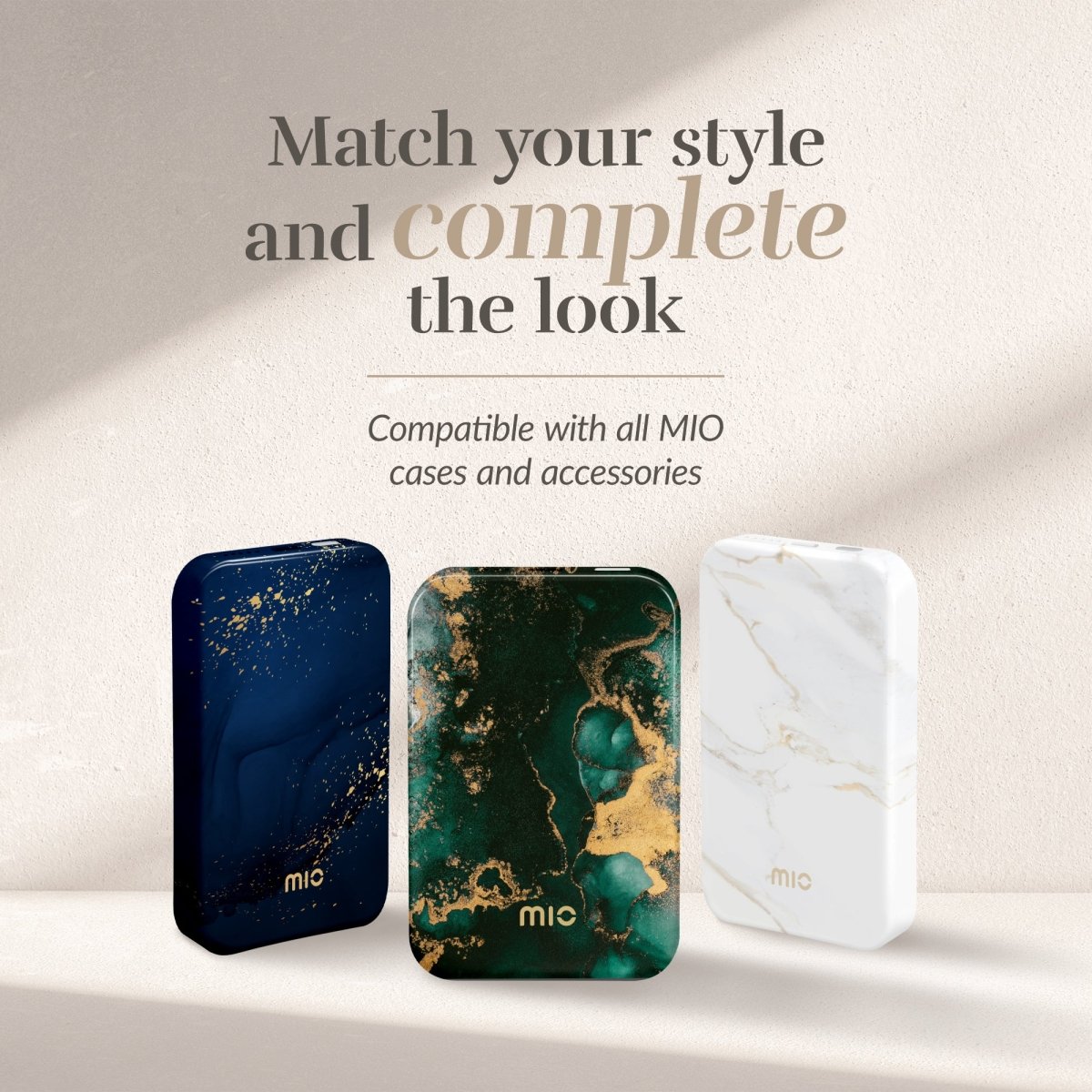 Mio By Mobilize Mio Powerbank 5000Mah With Double Sided Magsafe Compatibility Green Marble - Glossy - 123TelecomShop