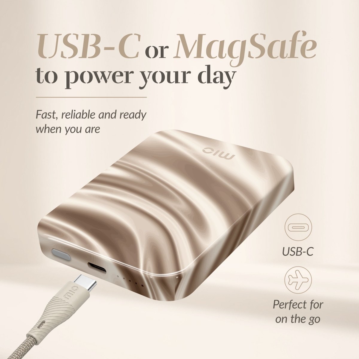 Mio By Mobilize Mio Powerbank 5000Mah With Double Sided Magsafe Compatibility Silky Dreams - Glossy - 123TelecomShop
