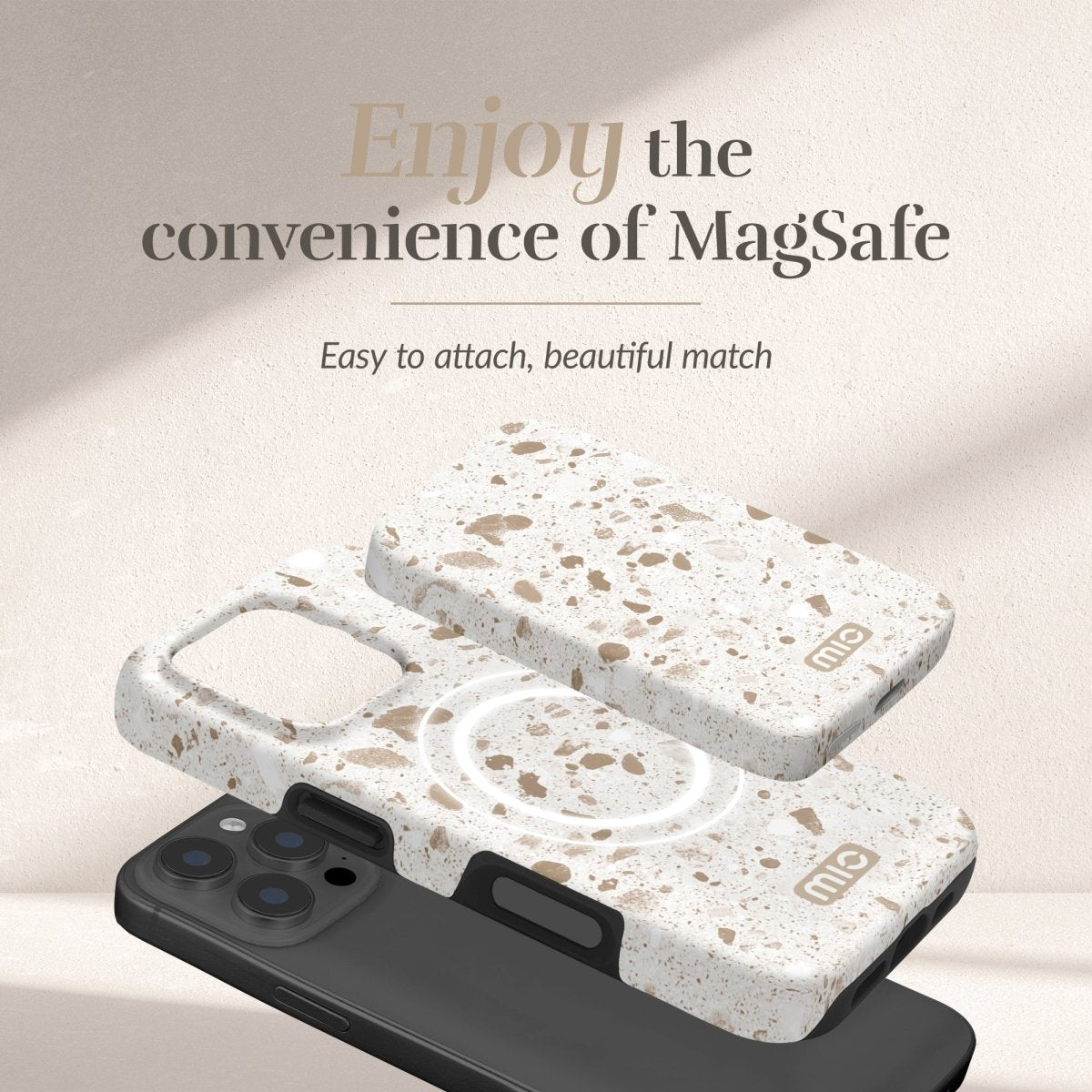 Mio By Mobilize Mio Powerbank 5000Mah With Double Sided Magsafe Compatibility Soft Terrazzo - Matt - 123TelecomShop