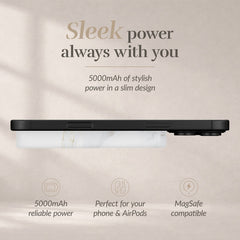 Mio By Mobilize Mio Powerbank 5000Mah With Double Sided Magsafe Compatibility White Marble - Matt - 123TelecomShop