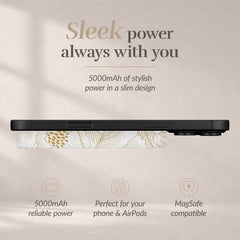 Mio By Mobilize Mio Powerbank 5000Mah With Double Sided Magsafe Compatibility White Roses - Glossy - 123TelecomShop