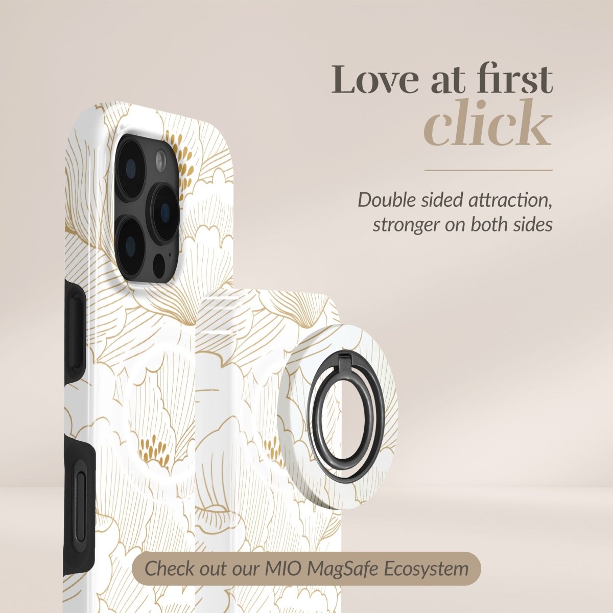 Mio By Mobilize Mio Powerbank 5000Mah With Double Sided Magsafe Compatibility White Roses - Glossy - 123TelecomShop