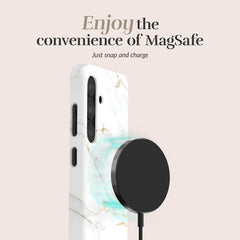 Mio By Mobilize Mio White Marble Magsafe Compatible For Samsung S25 Edge 5G - 123TelecomShop