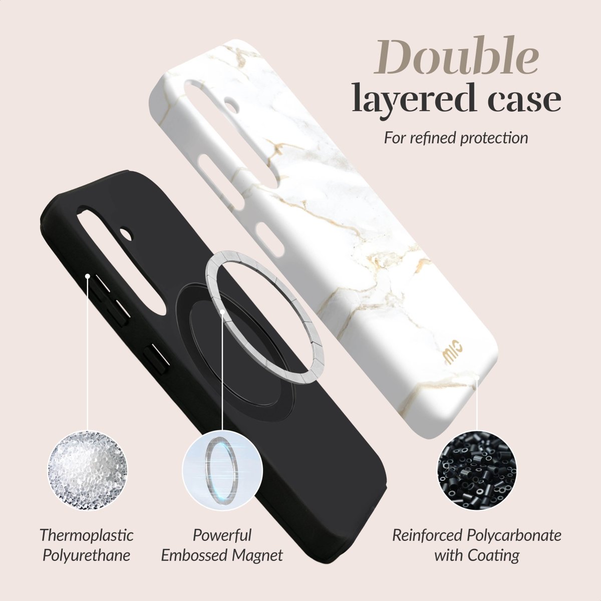 Mio By Mobilize Mio White Marble Magsafe Compatible For Samsung S25 Edge 5G - 123TelecomShop