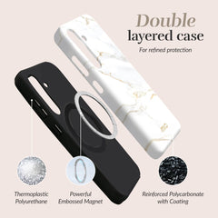 Mio By Mobilize Mio White Marble Magsafe Compatible For Samsung S25 Ultra 5G - 123TelecomShop