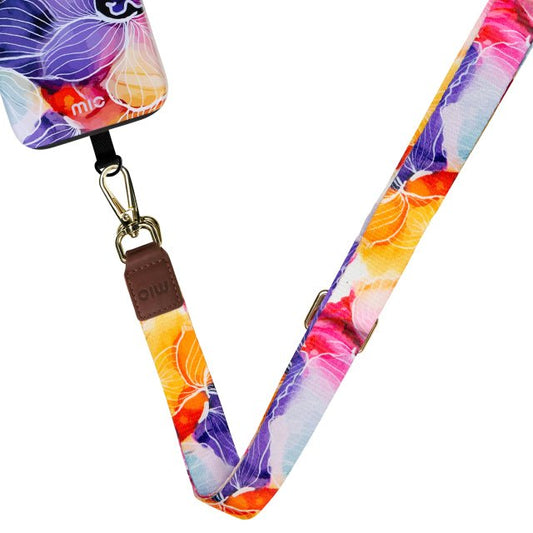 MIO Lanyard Universeel Nylon Telefoonkoord / Telefoonketting Flowers - 123TelecomShop