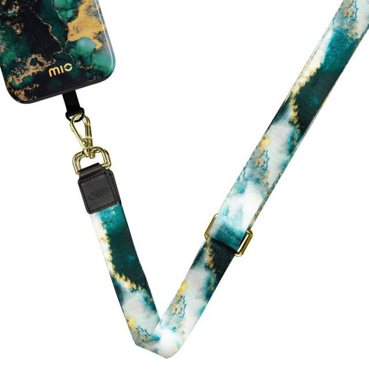 MIO Lanyard Universeel Nylon Telefoonkoord / Telefoonketting Green Marble - 123TelecomShop