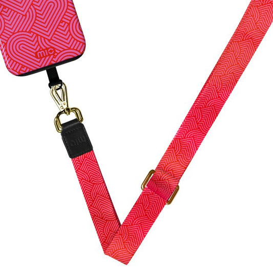 MIO Lanyard Universeel Nylon Telefoonkoord / Telefoonketting Wild Hearts - 123TelecomShop