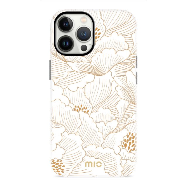 MIO MagSafe Apple iPhone 13 Pro Hoesje Hard Shell White Roses - 123TelecomShop