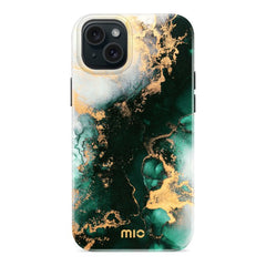 MIO MagSafe Apple iPhone 15 Plus / 14 Plus Hoesje Hard Shell Green Marble - 123TelecomShop