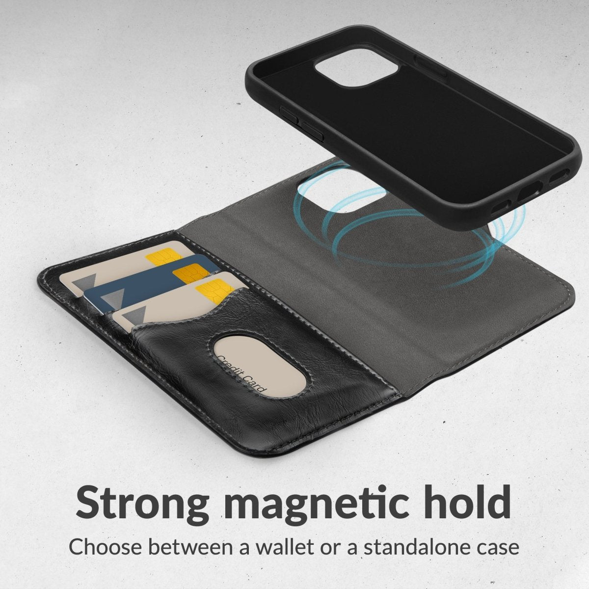 Mobilize 2In1 Magsafe Compatible Gelly Wallet Case Apple Iphone 16 Pro Black - 123TelecomShop