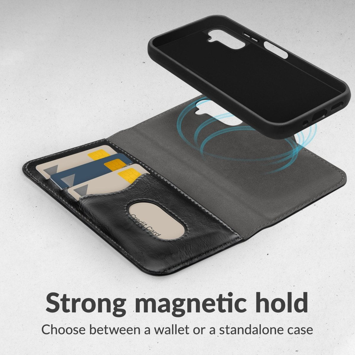 Mobilize 2In1 Magsafe Compatible Gelly Wallet Case Samsung Galaxy S25 Edge 5G Black - 123TelecomShop