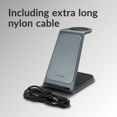 Mobilize 3In1 Aluminium Wireless Charger Station 15W - 123TelecomShop