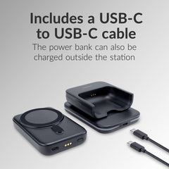 Mobilize 4In1 Wireless Charger Station With Detachable Power Bank 5000Mah Black - 123TelecomShop