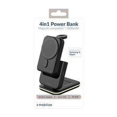 Mobilize 4In1 Wireless Charger Station With Detachable Power Bank 5000Mah Black - 123TelecomShop