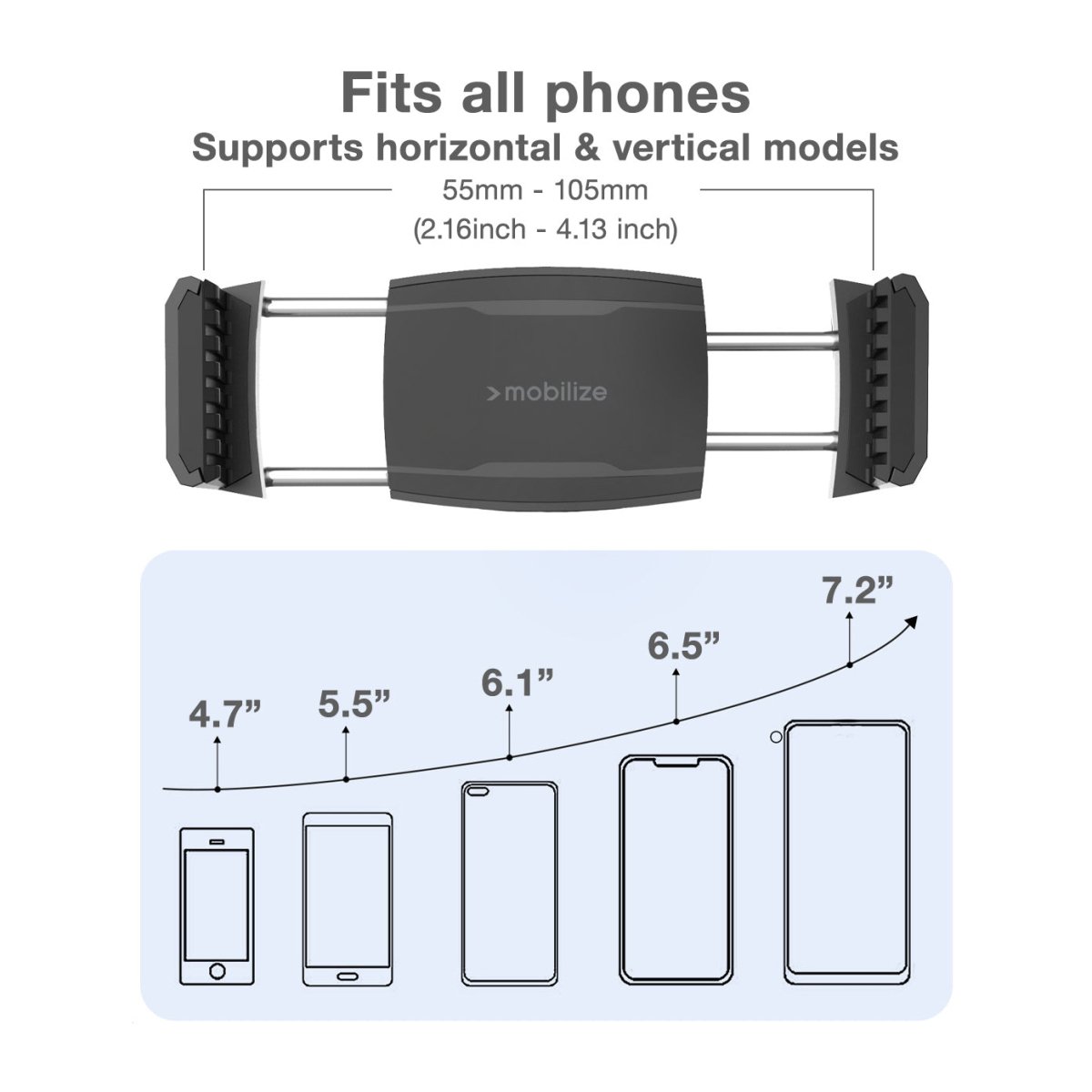 Mobilize Autohouder Voor Ronde Luchtroosters - 123TelecomShop