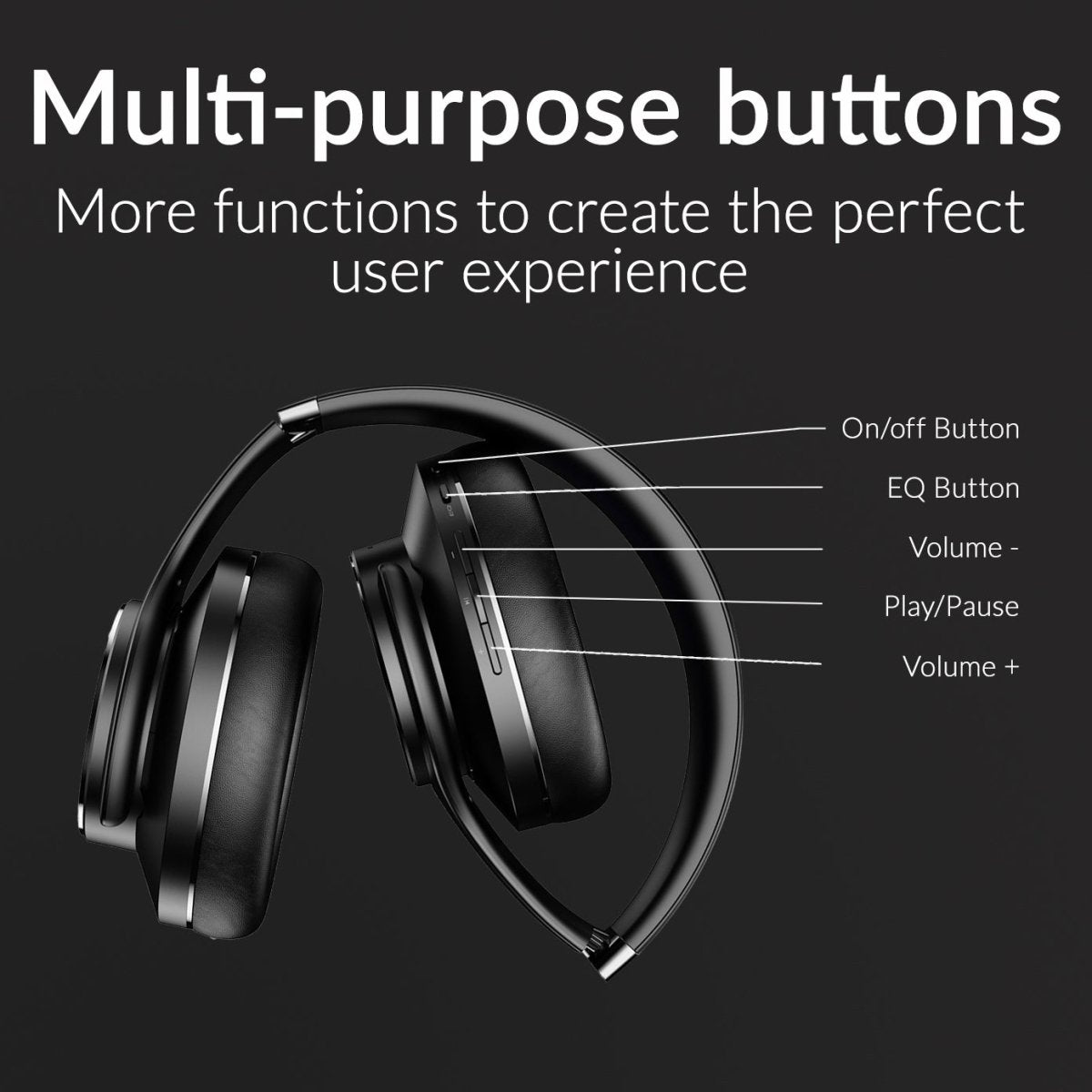 Mobilize Bluetooth Headphone With Speaker Function Black - 123TelecomShop
