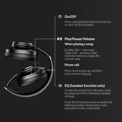 Mobilize Bluetooth Headphone With Speaker Function Black - 123TelecomShop