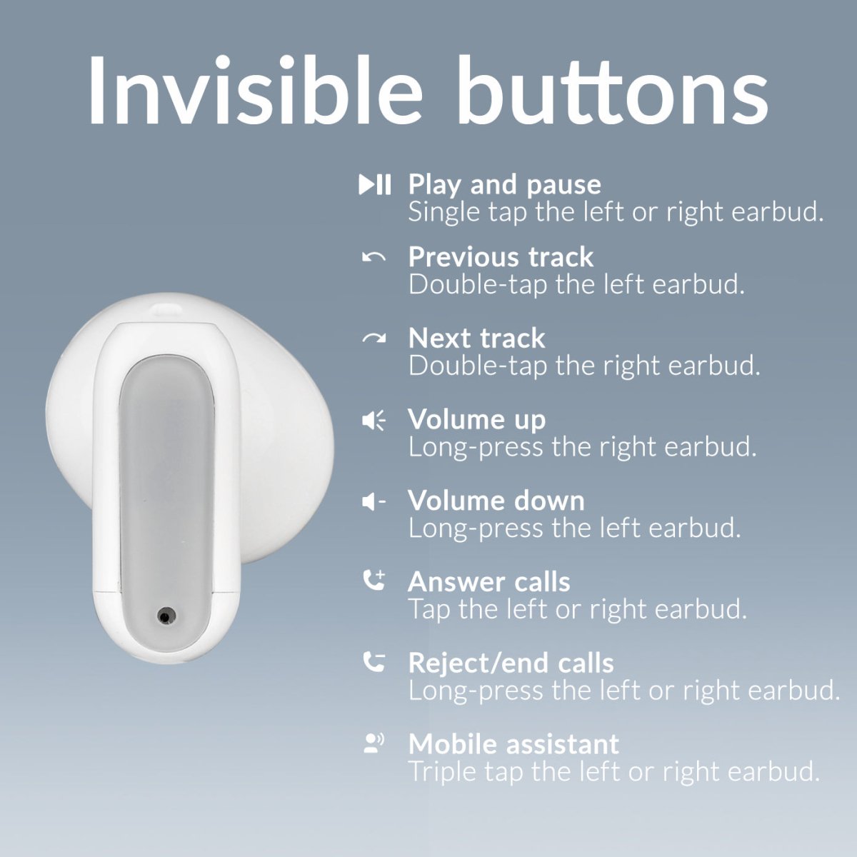 Mobilize Bluetooth Tws Earbuds Mini White - 123TelecomShop